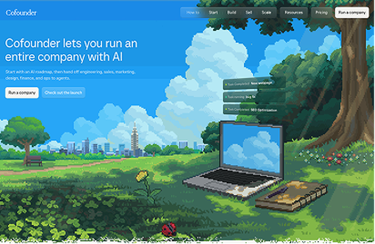 Cofounder AI company operations landing page